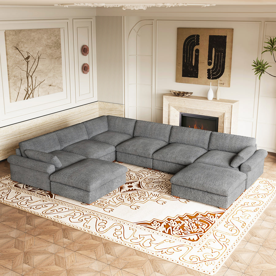 Silver-Grey-/-Chenille-8-Seat-Corner-Sectional