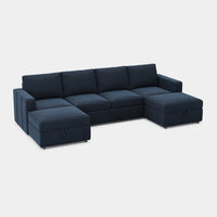Navy-Blue-/-Velvet-6-Seat-U-Shaped-Pullout-Sectional