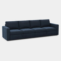 Navy-Blue-/-Velvet-4-Seat-Double-Pullout-Sofa