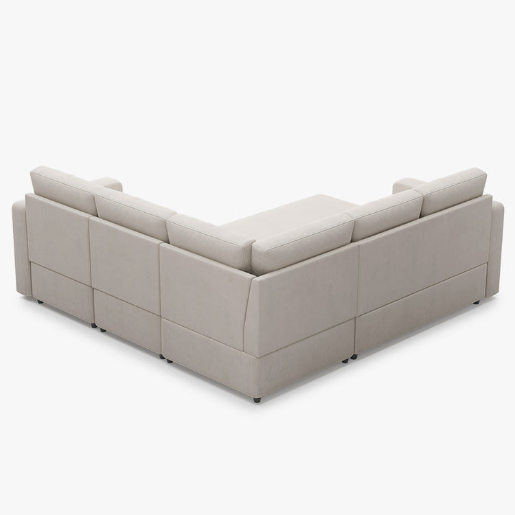 Belffin 5 Seats Modular Velvet Pull-out Sleeper Sofa