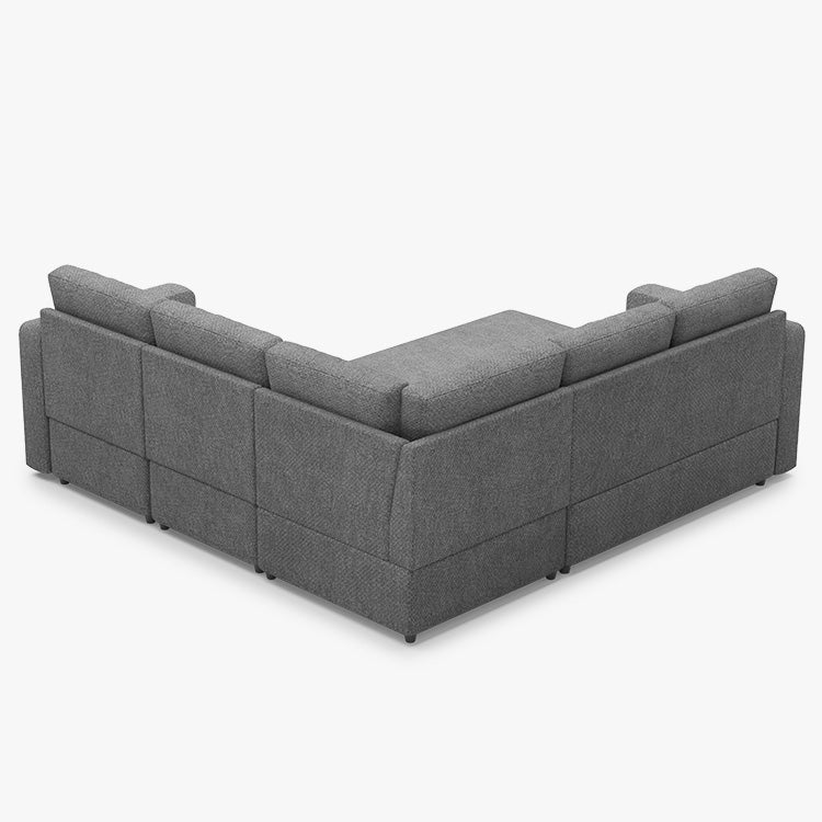 Belffin 5 Seats Modular Chenille Pull-out Sofa