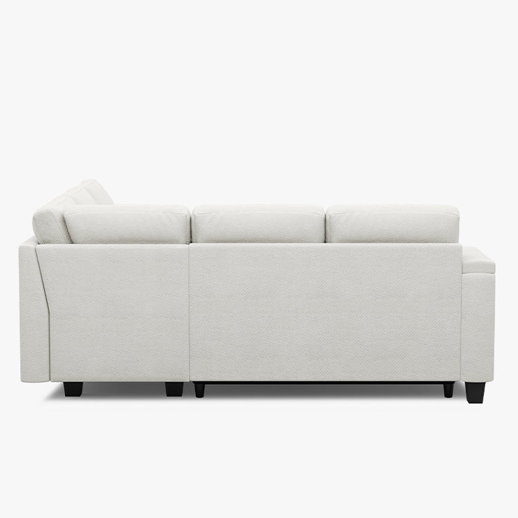 Belffin Modular 5 Seater Modular Chenille Pull-out  Sleeper Sofa with Storage Seats