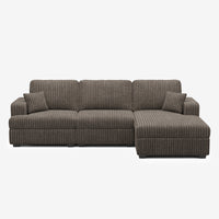 Mink-Brown-/-Corduroy-3-Seat-Right-Chaise-Sectional