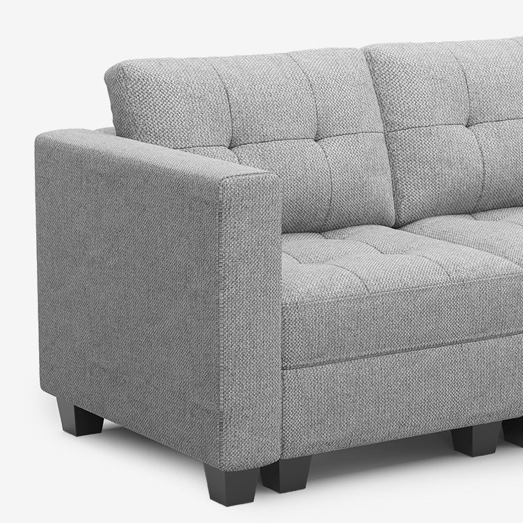 Belffin 5 Seats + 6 Sides Modular Weave Sofa with Storage Seat
