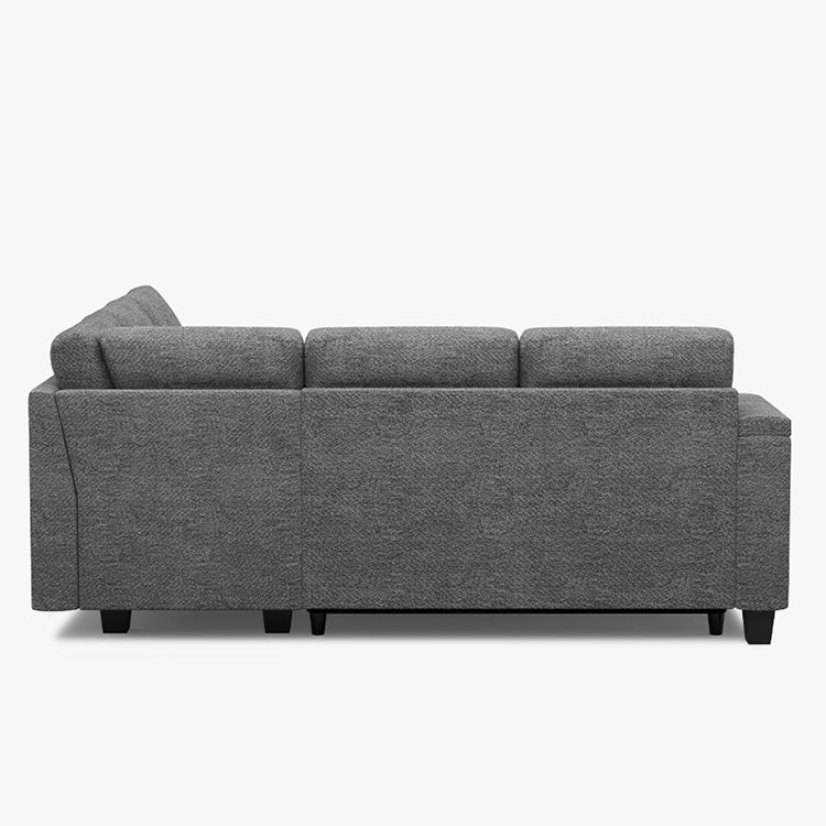 Belffin Modular 5 Seater Modular Chenille Pull-out  Sleeper Sofa with Storage Seats