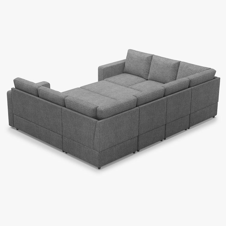 Belffin 8 Seats Modular Chenille Pull-out Sofa