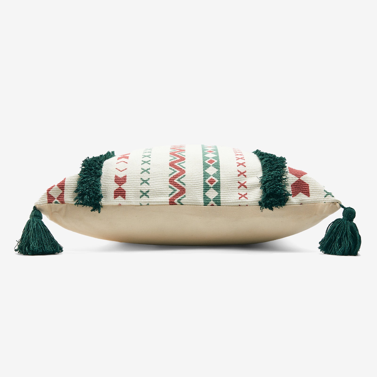 Belffin Christmas Pillow with Stripe Tassel - Set of 2