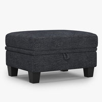 Graphite-Grey-/-Chenille-Module-Ottoman