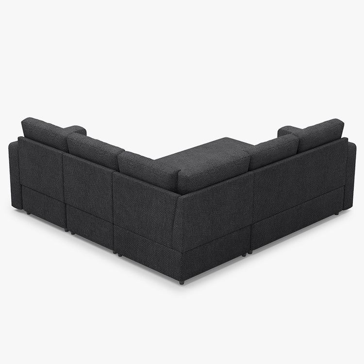 Belffin 5 Seats Modular Chenille Pull-out Sofa