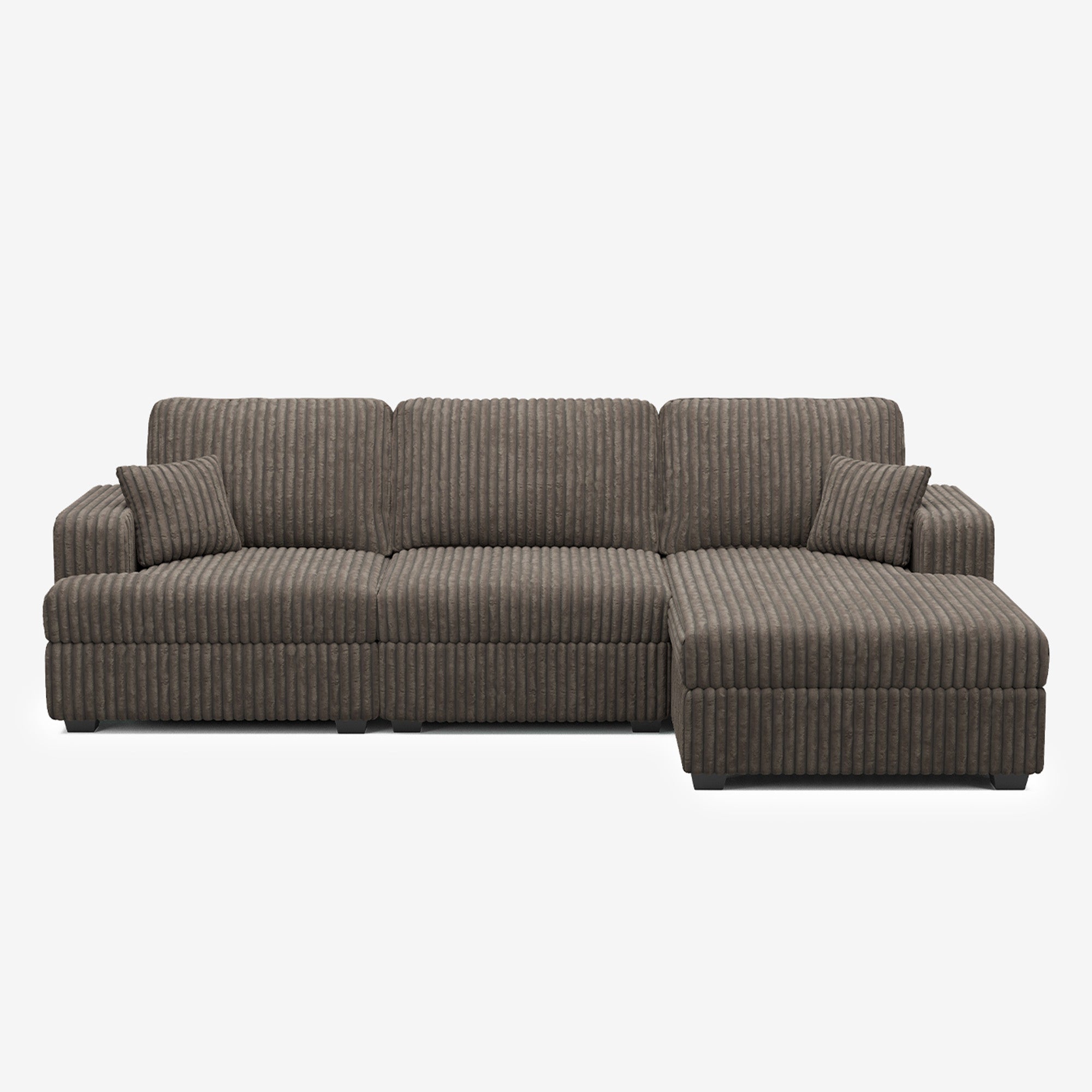 Belffin 3 Seats Oversized Wide-Ribbed Corduroy Sofa
