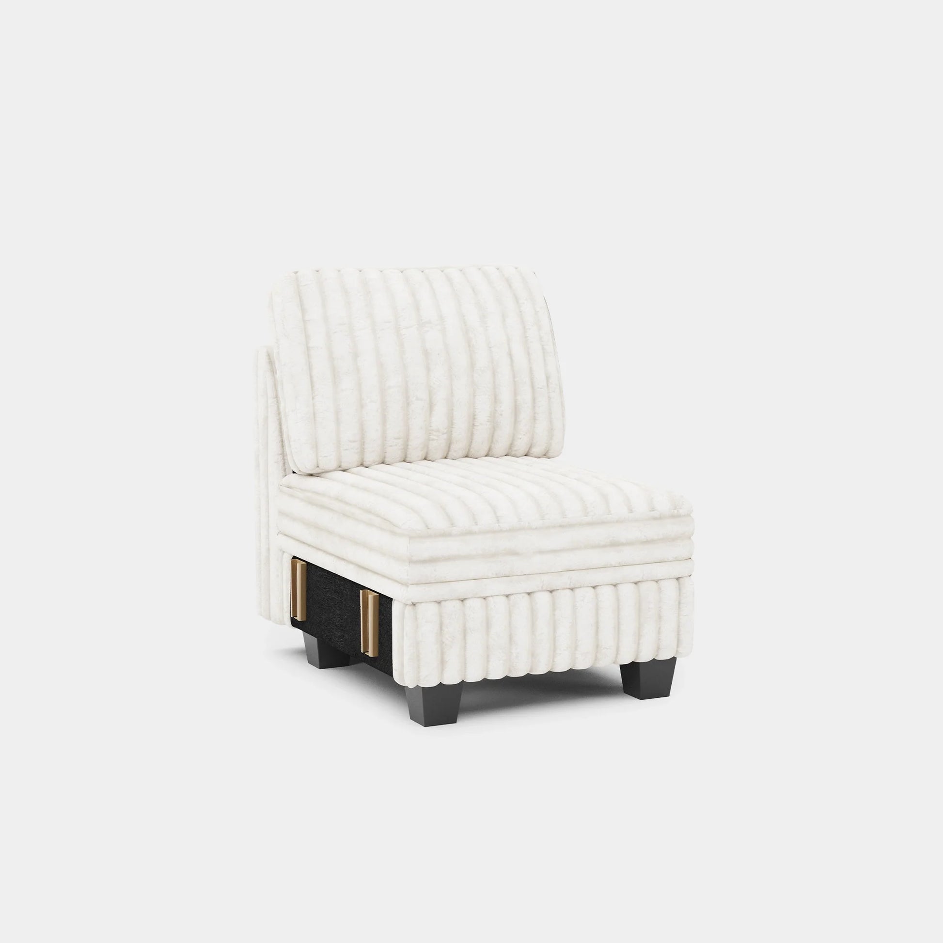 White-Beige-/-Faux-Rabbit-Fur-Corduroy-C-Single-Seat