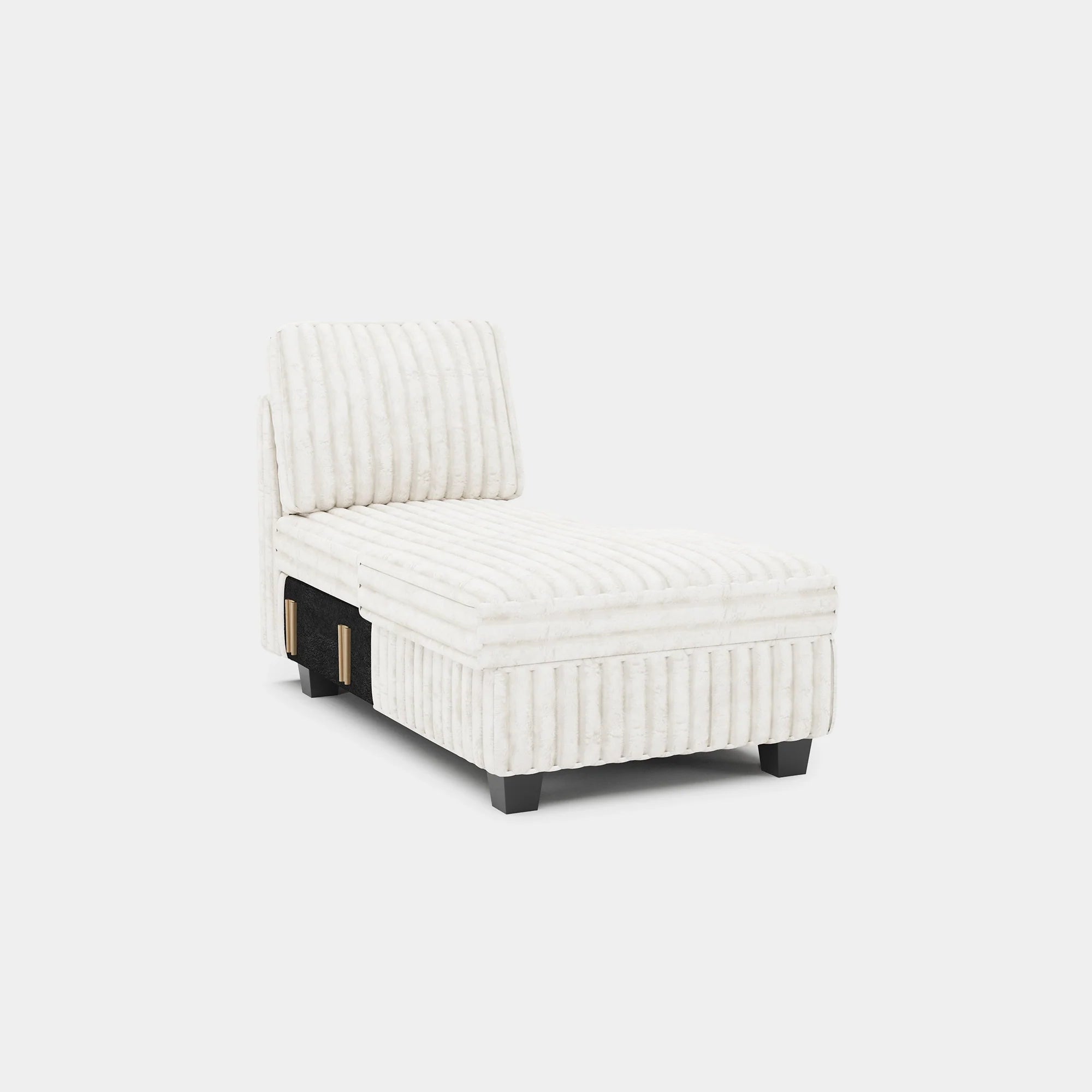 White-Beige-/-Faux-Rabbit-Fur-Corduroy-I-Right-Chaise