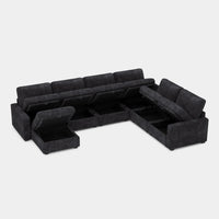 Graphite-Grey-/-Chenille-7-Seat-U-Shaped-Sectional