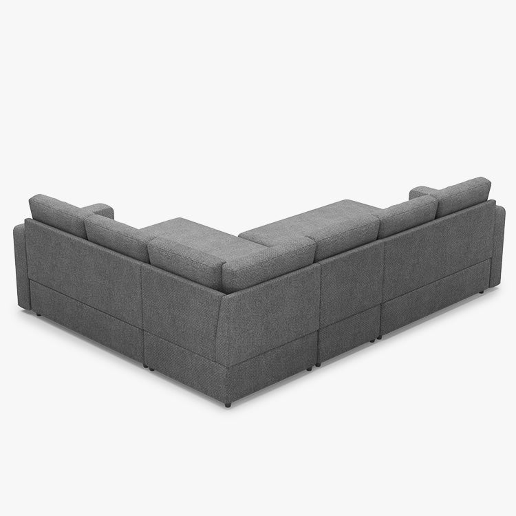 Belffin 6 Seats Modular Chenille Pull-out Sofa