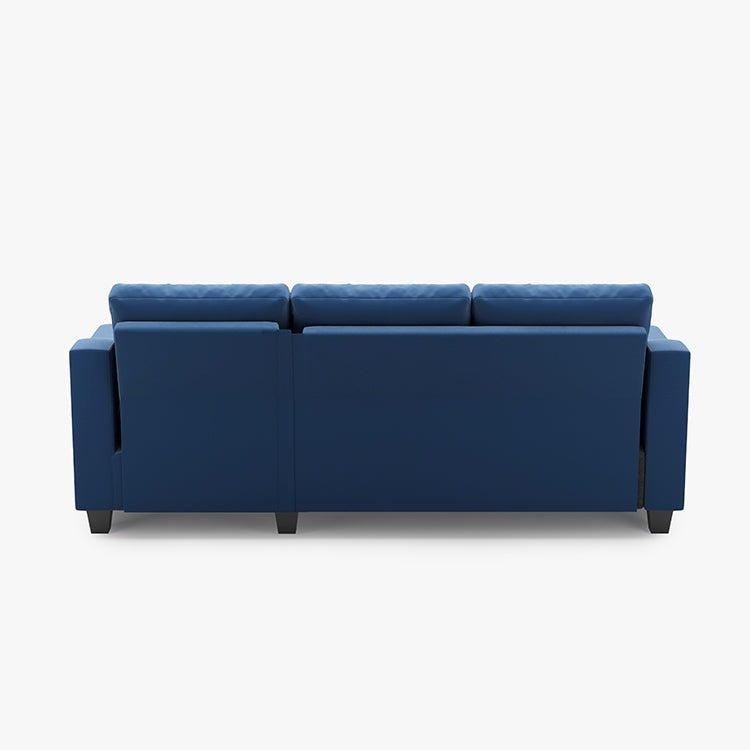 Belffin 3 Seats Sectional Velvet Tufted Sofa with Chaise