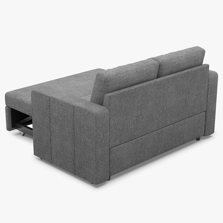 Belffin 2 Seats Modular Chenille Pull-out Loveseat Sofa