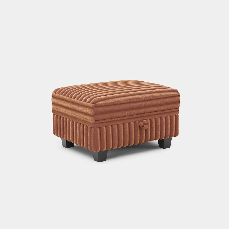 Caramel-Brown-/-Faux-Rabbit-Fur-Corduroy-Module-Ottoman