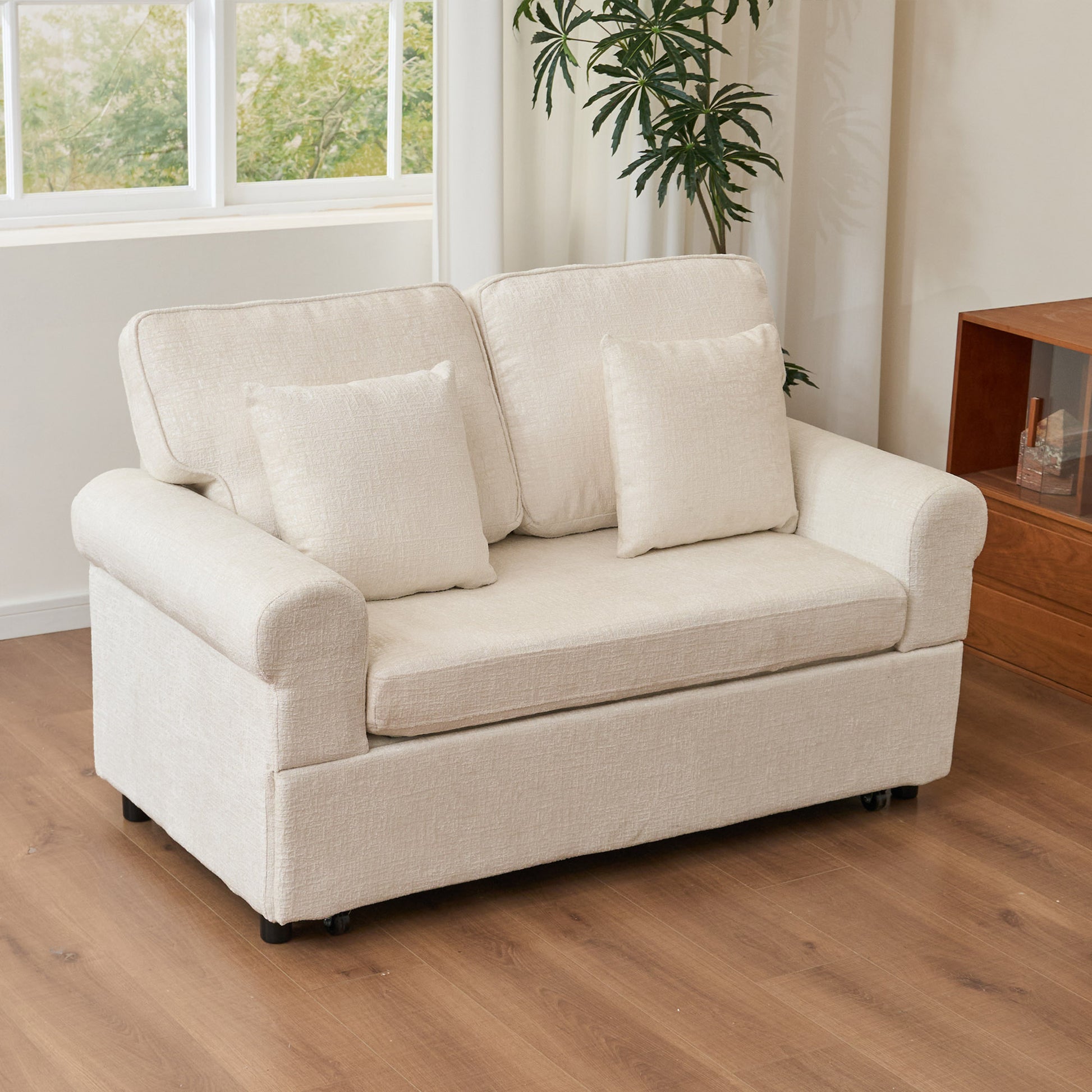 Chenille-round-arm-Misty-White