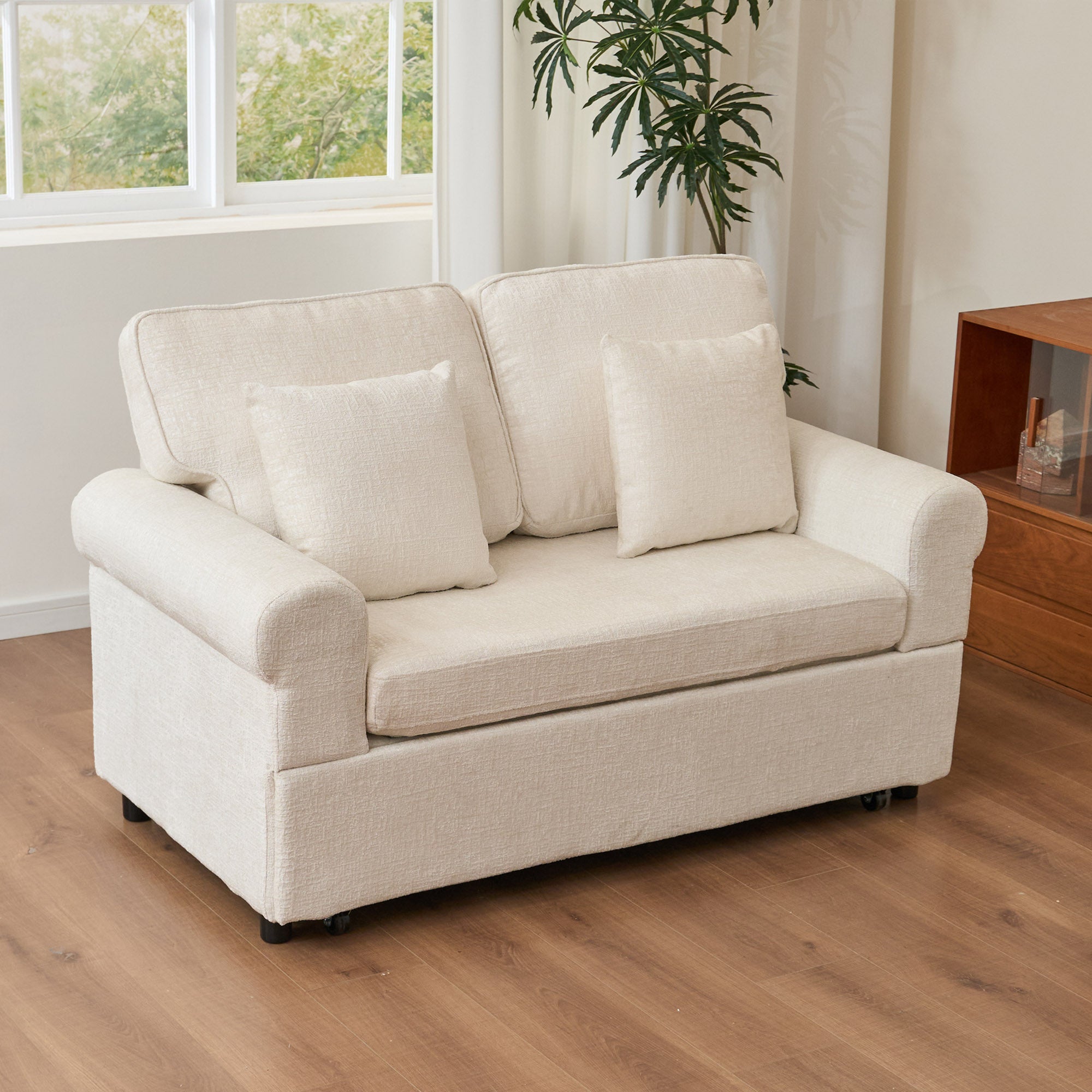 Chenille-round-arm-Misty-White