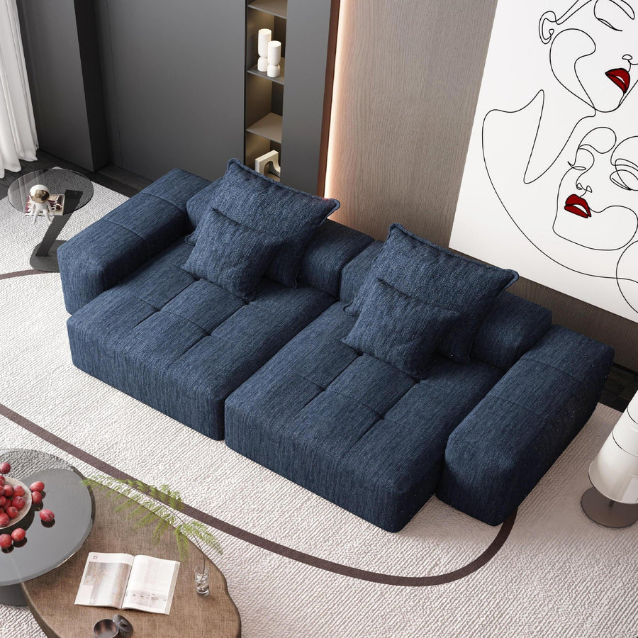 Prussian-Blue-/-Chenille-Loveseat