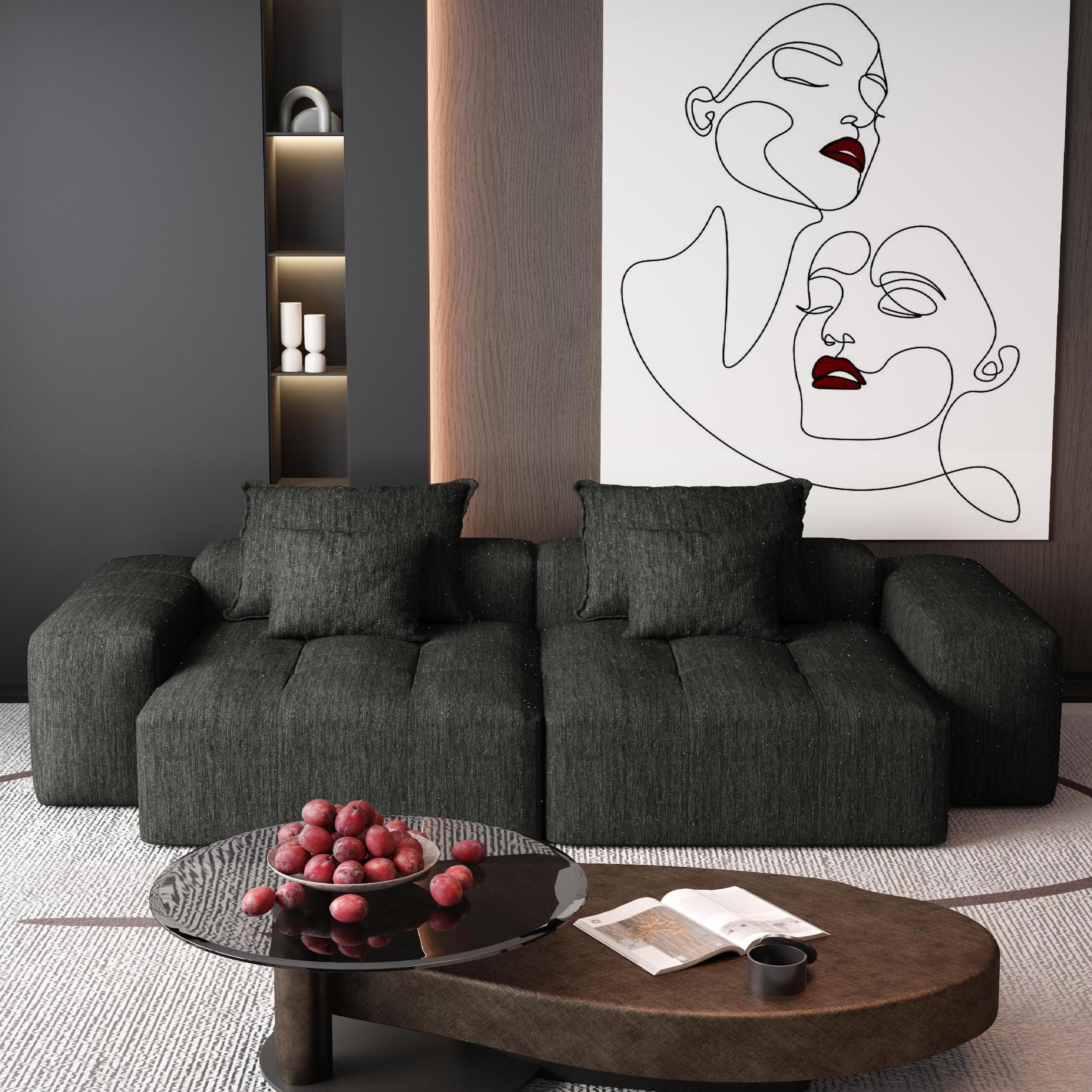 Chenille-Graphite-Gray-Loveseat