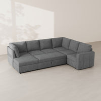 Silver-Grey-/-Chenille-7-Seat-U-Shaped-Pullout-Sectional
