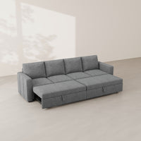Silver-Grey-/-Chenille-4-Seat-Double-Pullout-Sofa