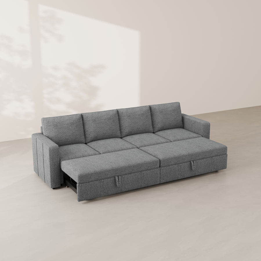 Silver-Grey-/-Chenille-4-Seat-Double-Pullout-Sofa