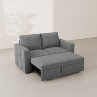 Silver-Grey-/-Chenille-Pullout-Loveseat