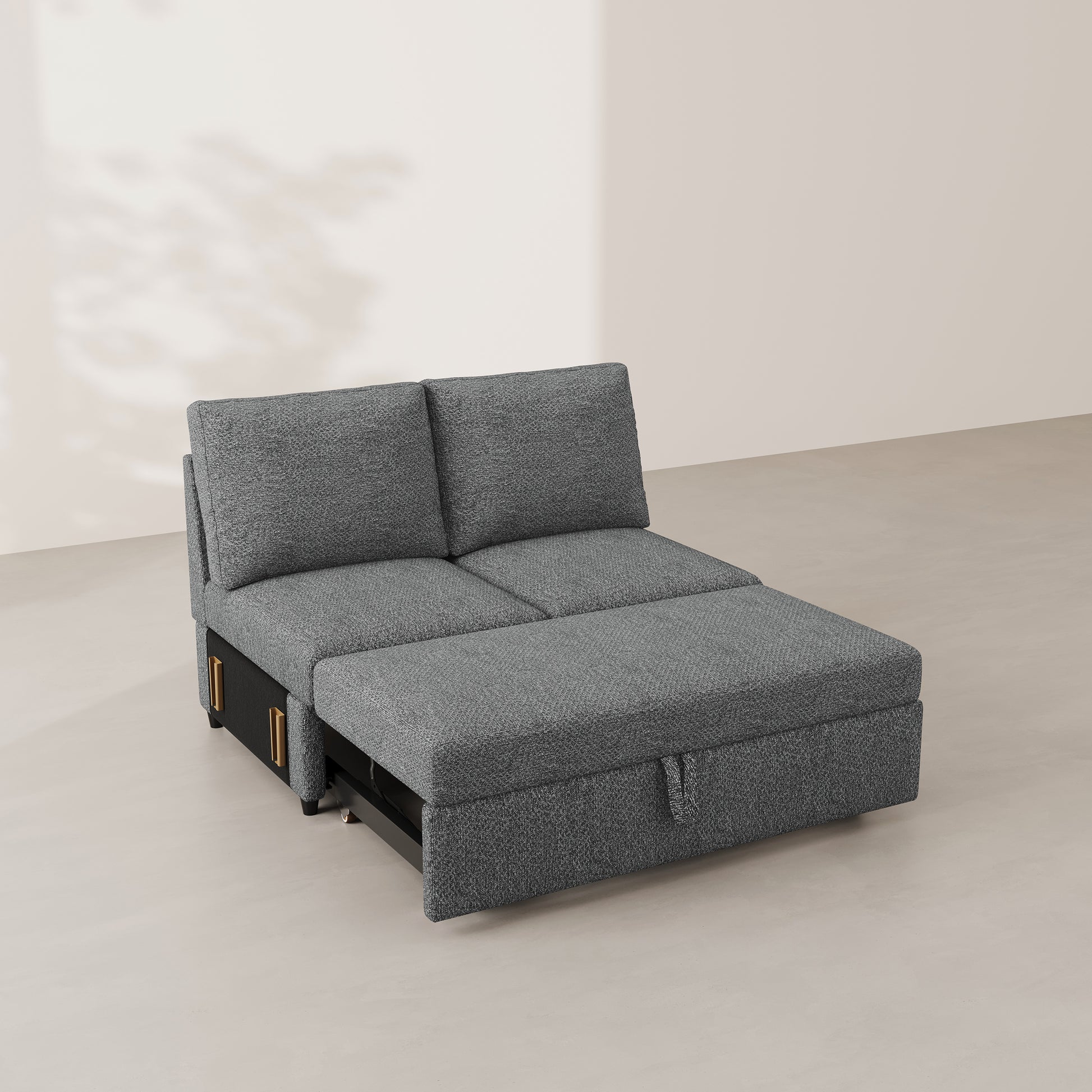 Chenille-Silver-Grey-B-Pullout Bed