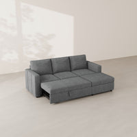 Silver-Grey-/-Chenille-4-Seat-L-Shaped-Pullout-Sectional