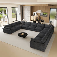 Graphite-Grey-/-Chenille-10-Seat-U-Shaped-Sectional