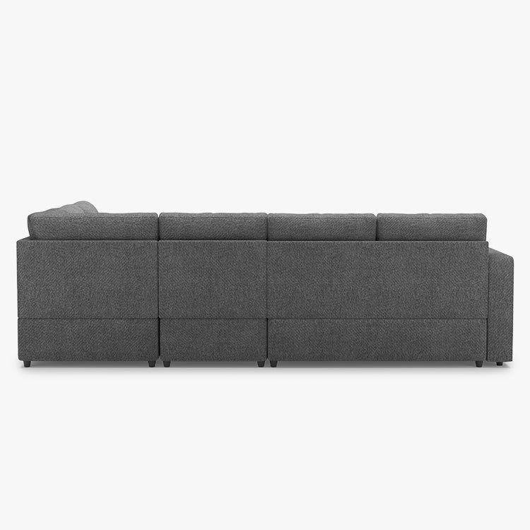 Belffin 6 Seats Modular Chenille Pull-out Sofa