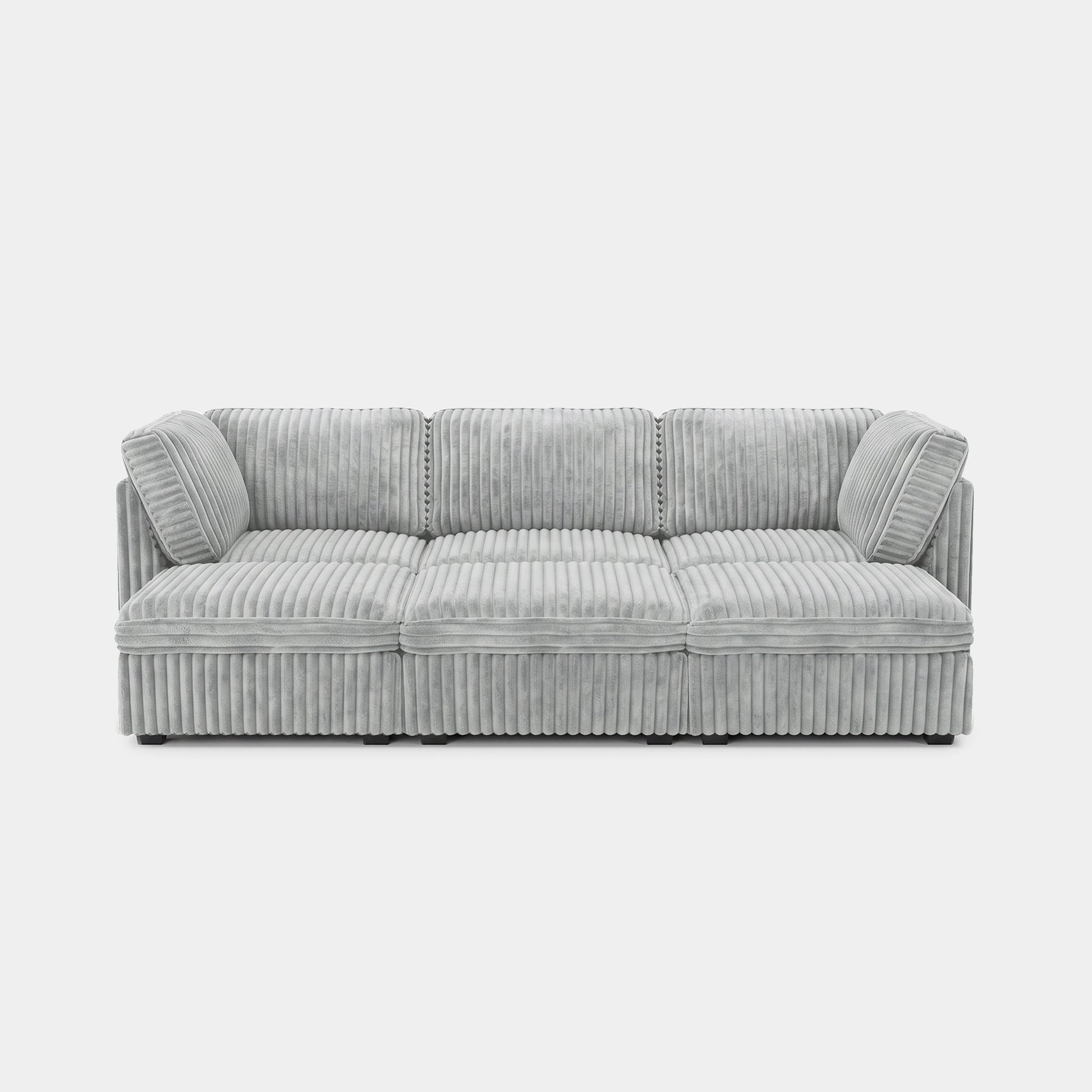 Cloud-Gray-/-Corduroy-6-Seat-Open-Pit-Sectional