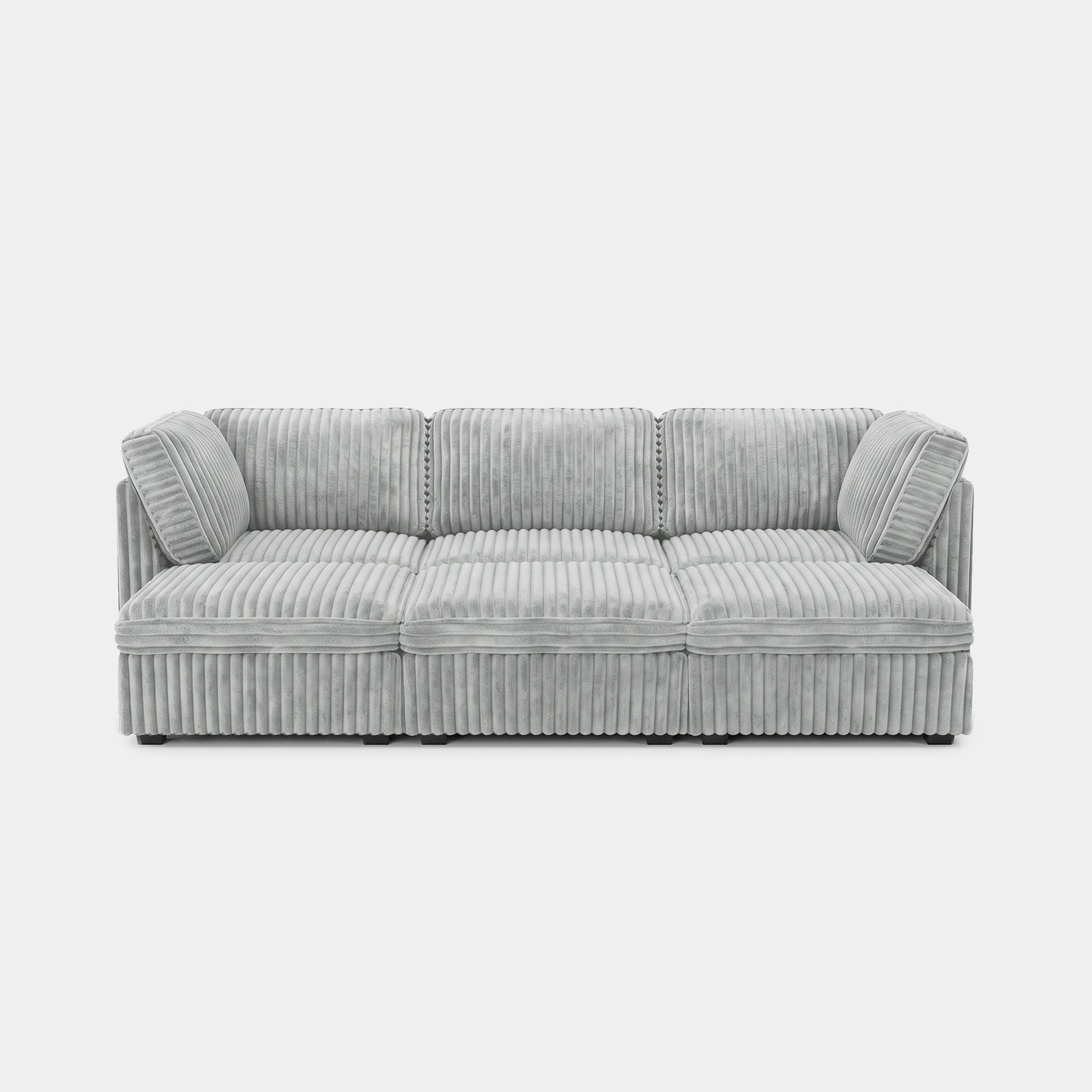 Cloud-Gray-/-Corduroy-6-Seat-Open-Pit-Sectional