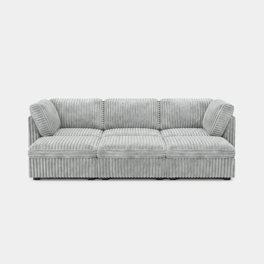 Cloud-Gray-/-Corduroy-6-Seat-Open-Pit-Sectional