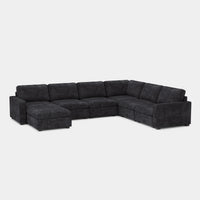 Graphite-Grey-/-Chenille-7-Seat-U-Shaped-Sectional