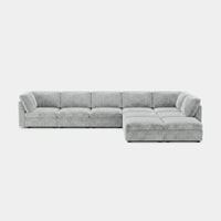 Cloud-Gray-/-Corduroy-9-Seat-L-Shaped-Sectional