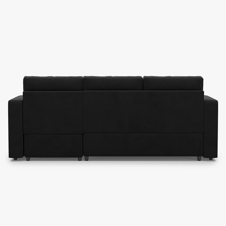 Belffin 3 Seats Modular Velvet Pull-out Sleeper Sofa with Storage Ottoman