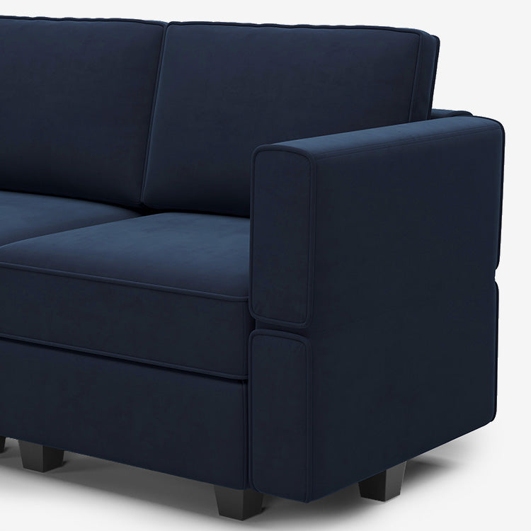 Belffin 9 Seats + 11 Sides Modular Velvet Sofa with Storage Seat and Ottoman
