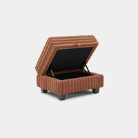 Caramel-Brown-/-Faux-Rabbit-Fur-Corduroy-Module-Ottoman
