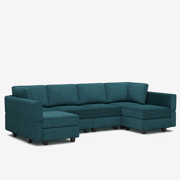 Belffin 6 Seats + 8 Sides  Modular Terry Sofa with Storage Seat