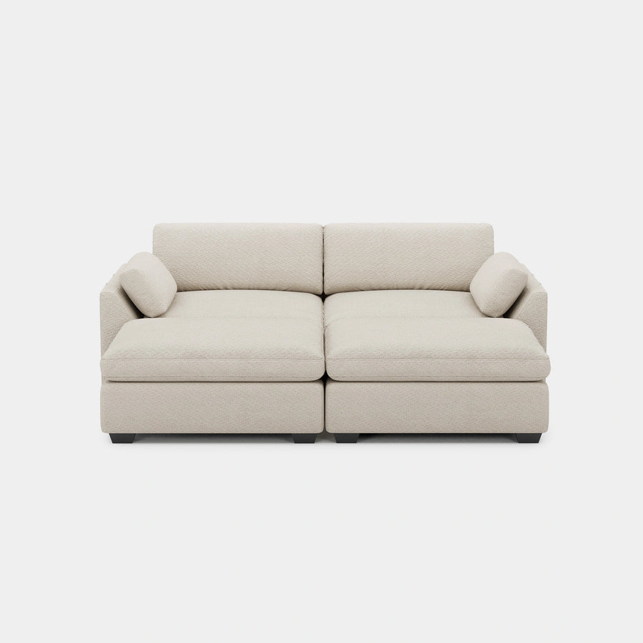 Misty-White-/-Chenille-4-Seat-Pit-Sectional