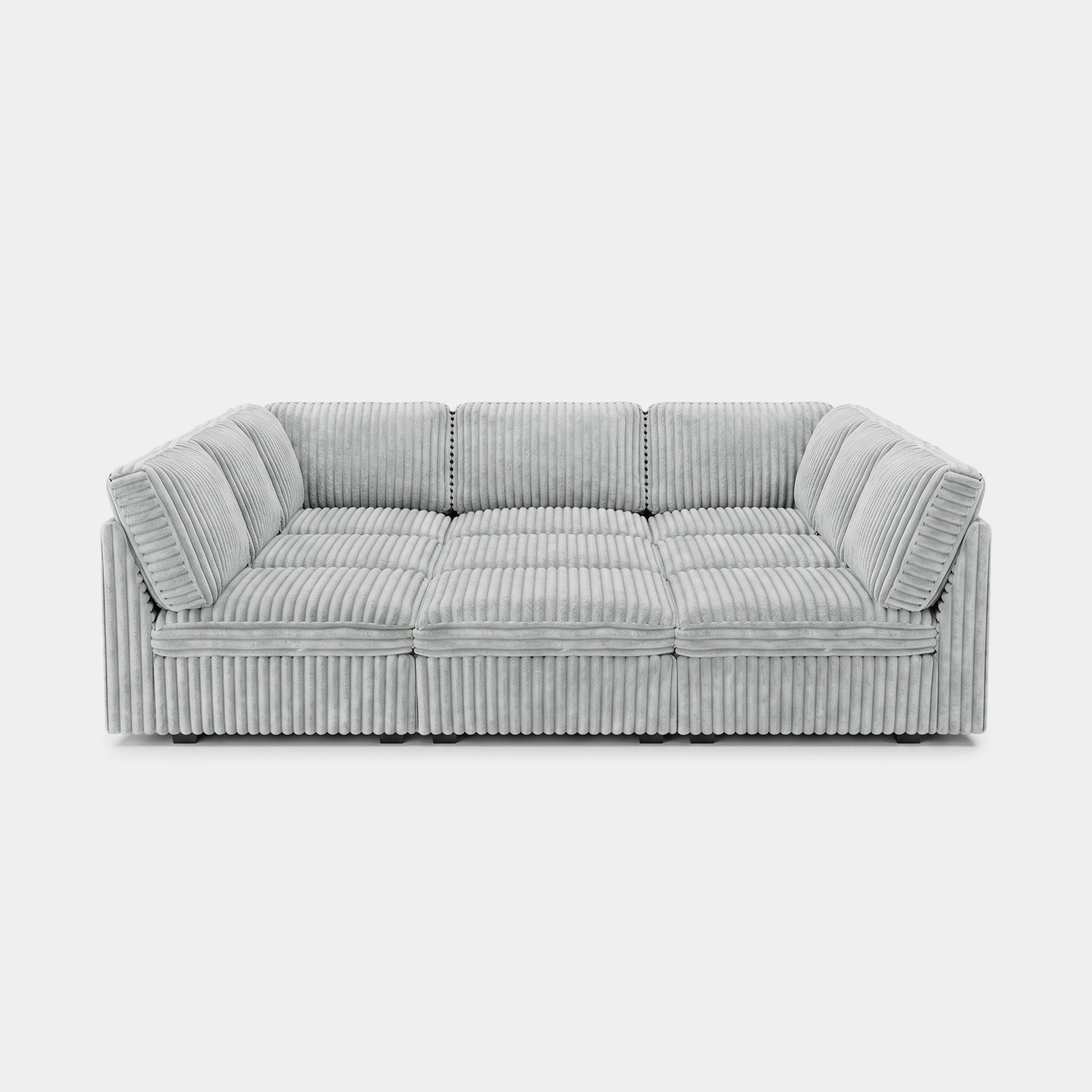 Cloud-Gray-/-Corduroy-9-Seat-Pit-Sectional