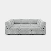 Cloud-Gray-/-Corduroy-9-Seat-Pit-Sectional