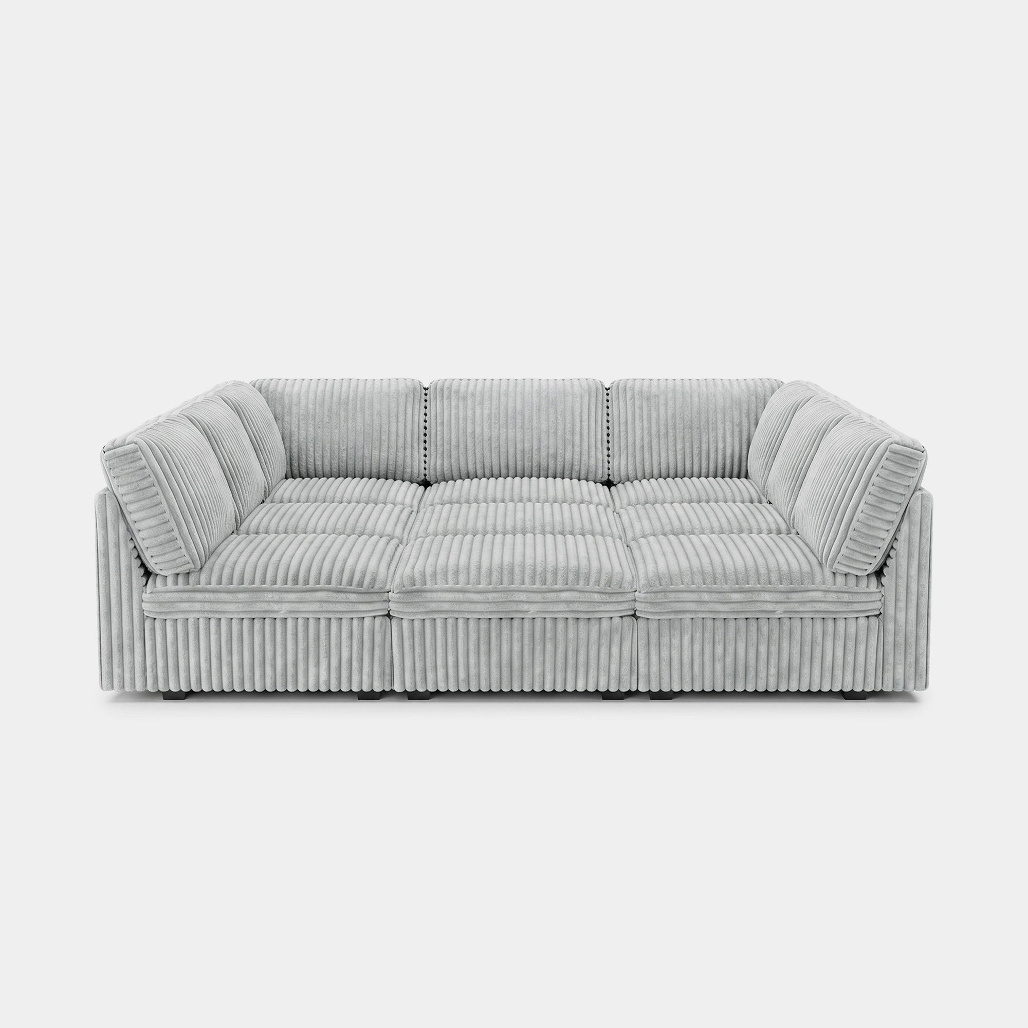 Cloud-Gray-/-Corduroy-9-Seat-Pit-Sectional