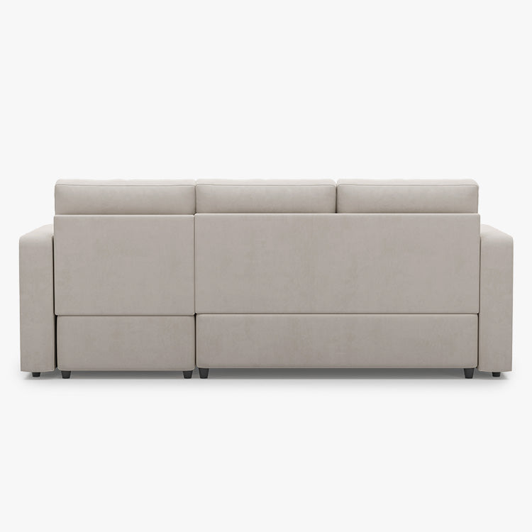 Belffin 3 Seats Modular Velvet Pull-out Sleeper Sofa with Storage Ottoman