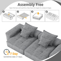 Cloud-Grey-/-Chenille-Loveseat