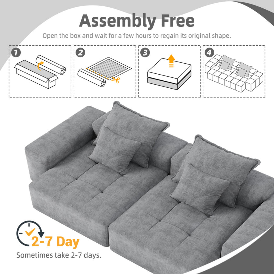 Cloud-Grey-/-Chenille-Loveseat
