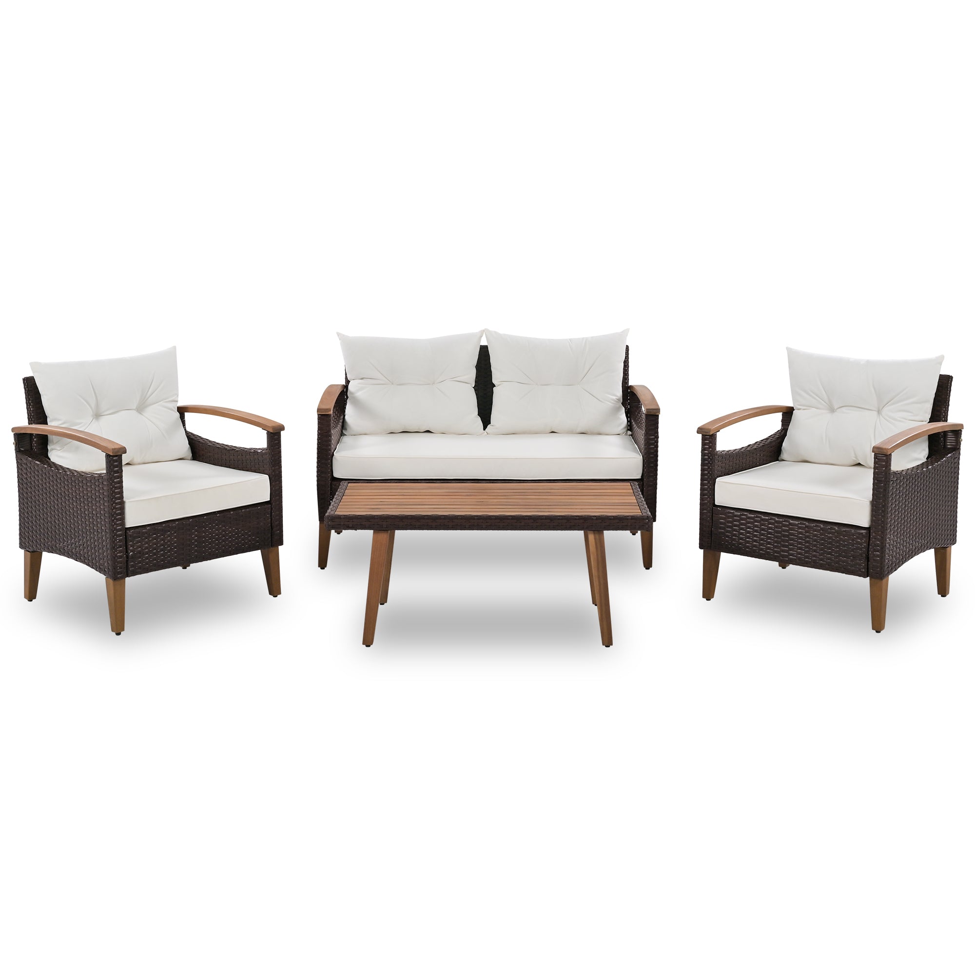 Oriana 4 Piece Patio Conversation Sofa Set